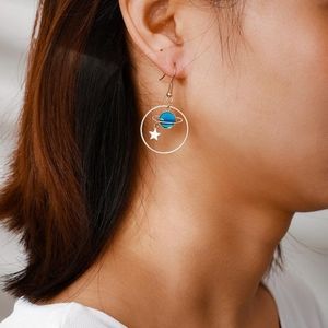 Earth and Moon earrings